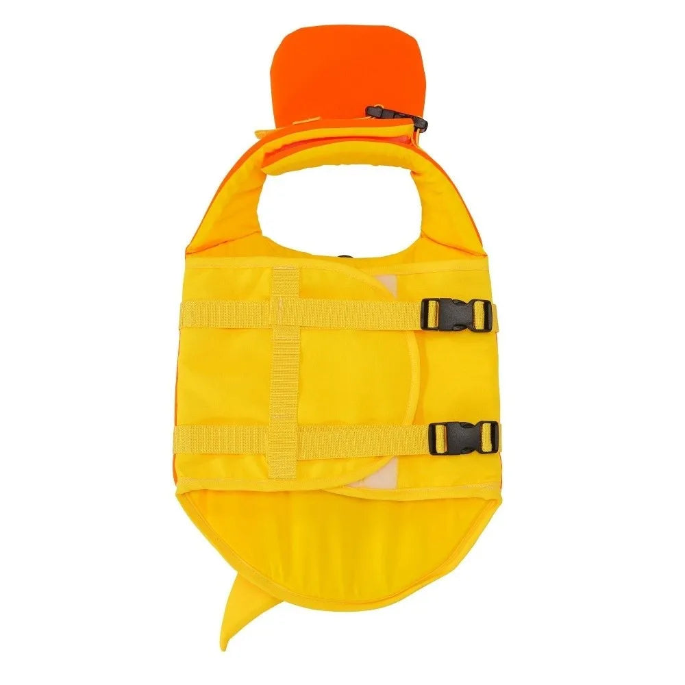 Shark Shape Dog Life Vest Superior Buoyancy High Visibility Dog Swimming Suit Adjustable Tear-resistant Safety Vests