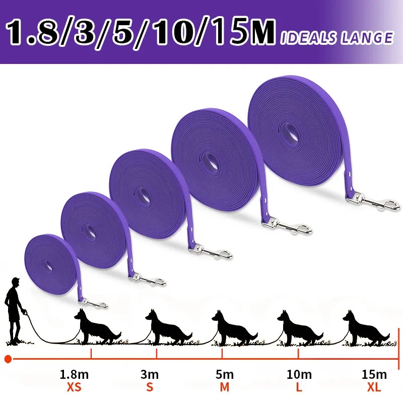 Waterproof Dog Leash Long Pvc Pet Leashes Easy To Clean Rope for Small Medium Large Big Dogs Walking Traning Lead Pet Supplies
