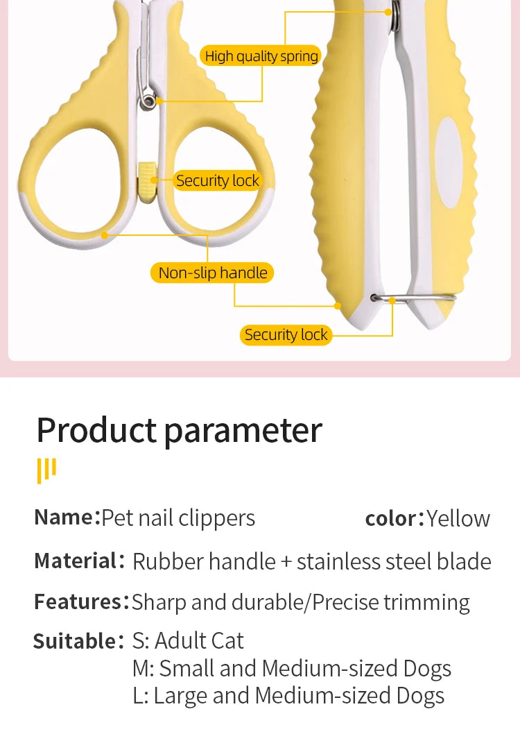 Fenice Pet Nail Clipper Scissors Dog Cat Toe Claw Nail Clipper Grooming Scissors Trimmer Grooming Tools for Animals Pet Supplies