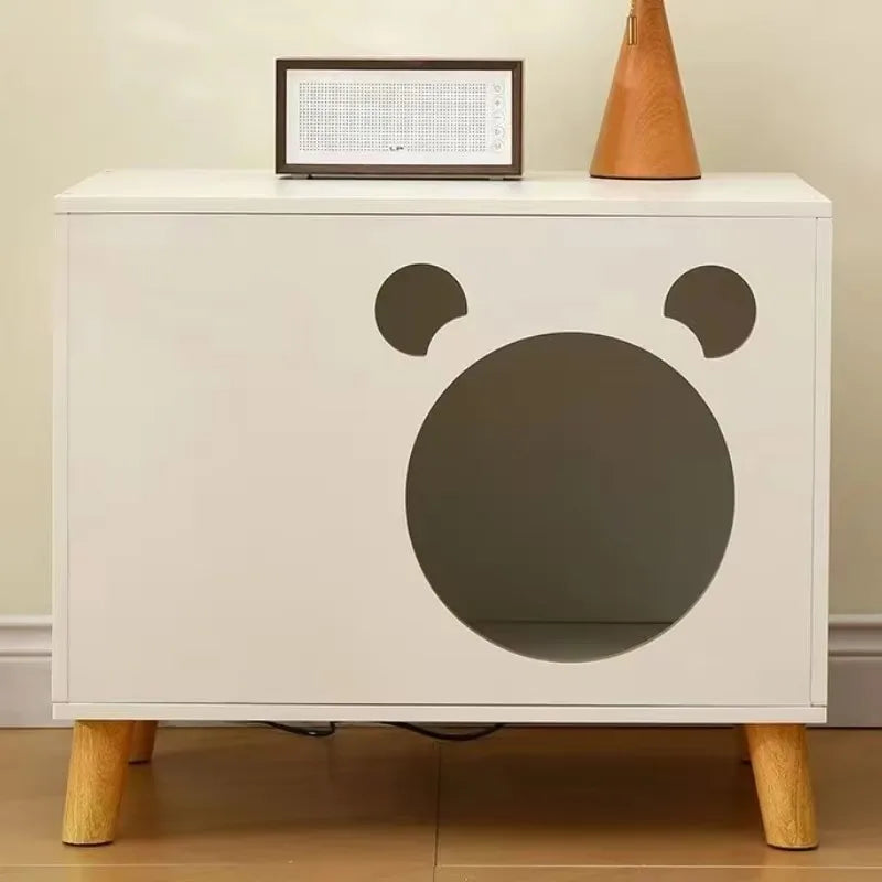 Winter Cat Nest Living Room Solid Wood Cat House People and Pets Share Furniture Room Storage Cabinet Pet Cat House