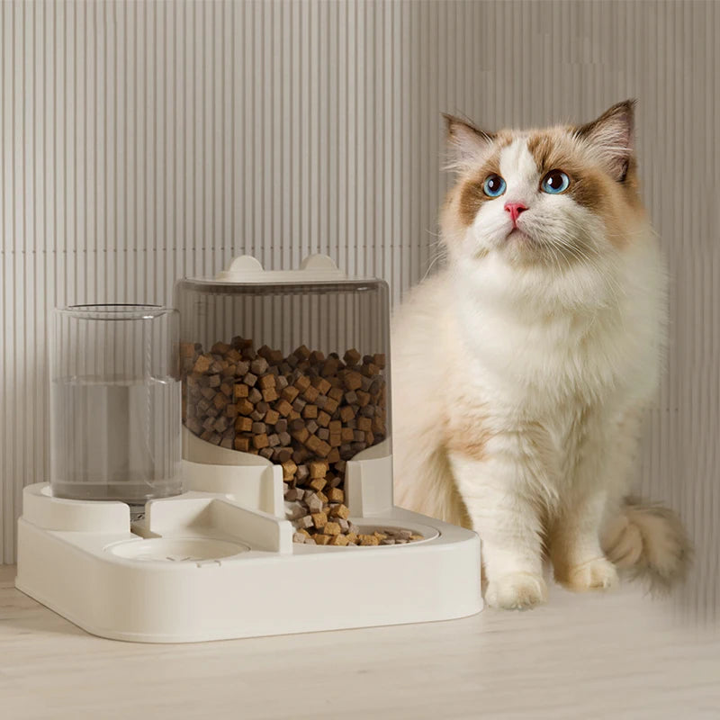 Pet large-capacity feeder integrated automatic water dispenser cat food bowl dog feeding bowl cat bowl dog bowl pet supplies
