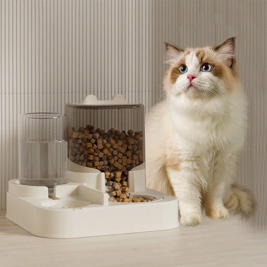 Pet large-capacity feeder integrated automatic water dispenser cat food bowl dog feeding bowl cat bowl dog bowl pet supplies