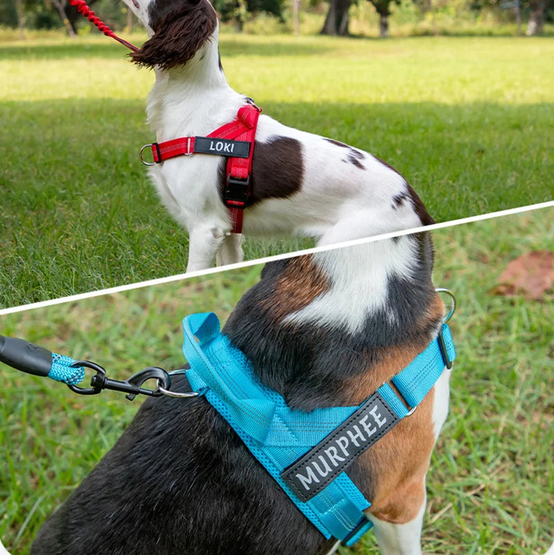 Personalized Dog Harness Reflective Adjustable Dog Harness Vest For small Medium large Dog Harness Vest Training Walking Running