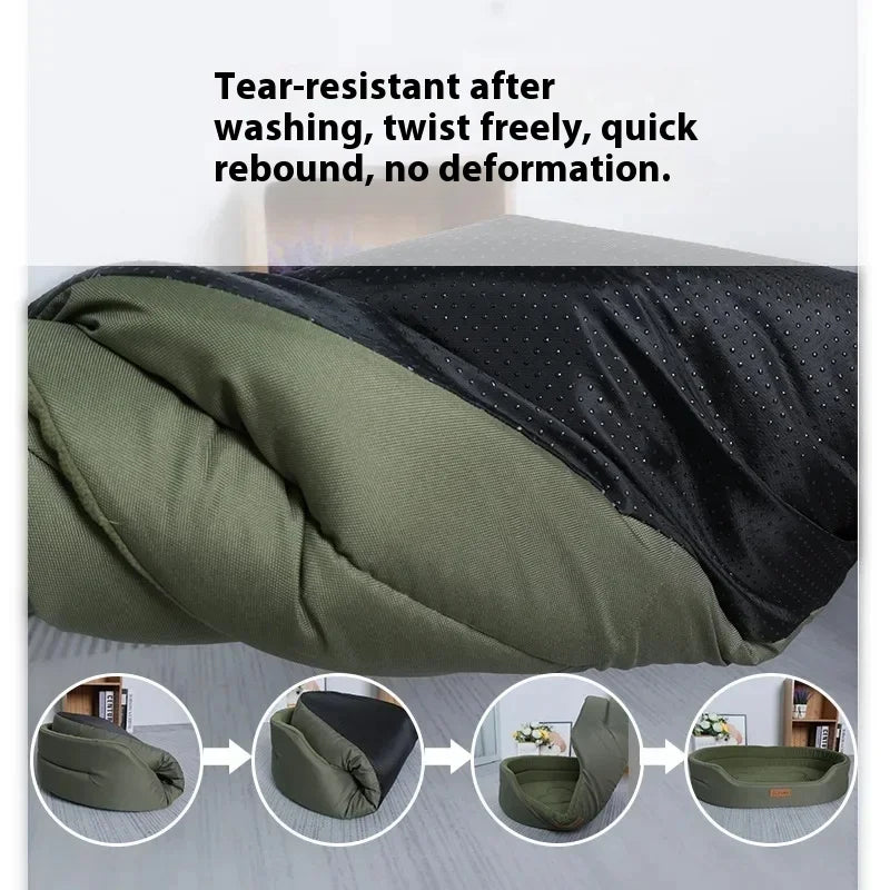 IN STOCK Dog Pet Beds Square Dog Bed For Large Size Dog Sofa Beds Bespoke Waterproof Anti-Mite Pet Bed Inner Pad Washable Kennel