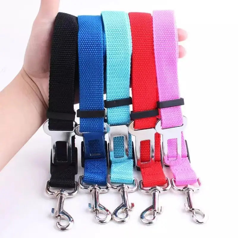 Dog Car Seat Belt Safety Protector Travel Pets Accessories Dog Leash Collar Breakaway Solid Car Harness