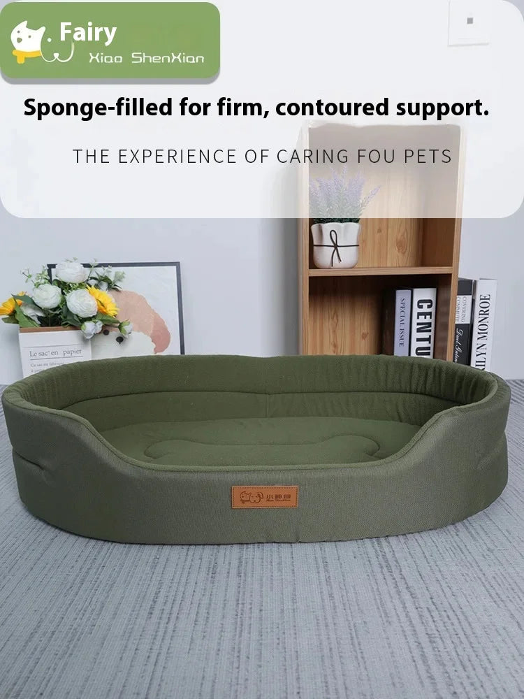 IN STOCK Dog Pet Beds Square Dog Bed For Large Size Dog Sofa Beds Bespoke Waterproof Anti-Mite Pet Bed Inner Pad Washable Kennel