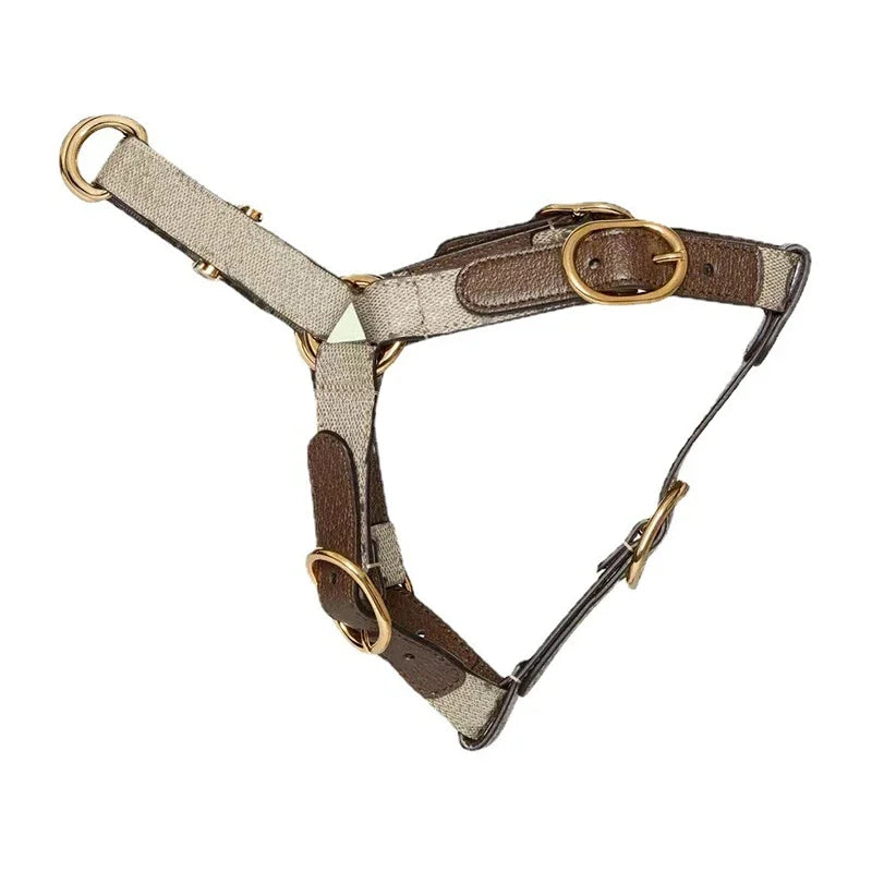 Luxury Pet Harness set Original Design Puppy Lead Set Accessories Dog Designer Harness And Leash Set Collars With Pop Bag Sets