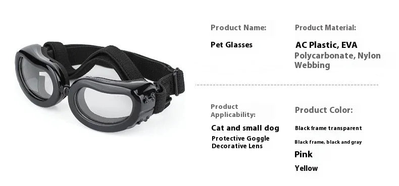 Pet Supplies Fashionable Cats Dogs Sunglasses Windproof Dustproof Pet Goggles Outdoor Travel Uv-protective Glasses Summer