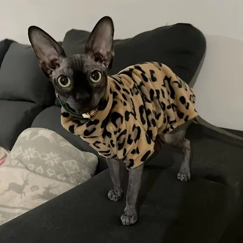 Cat Clothes Fashion Winter Soft Warm for Sphynx Cat Clothing Comfort Thickened Hairless Cat Kitten Outfits Clothes