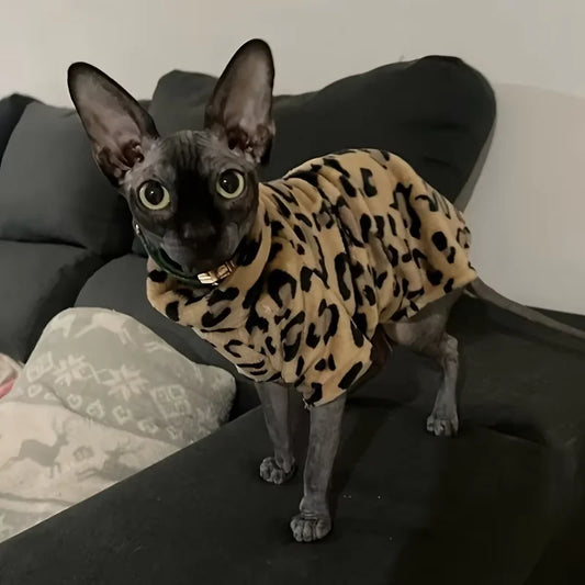 Cat Clothes Fashion Winter Soft Warm for Sphynx Cat Clothing Comfort Thickened Hairless Cat Kitten Outfits Clothes