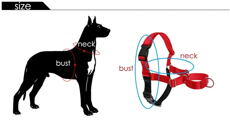 Medium Big Dogs Vest Harness Anti Break Solid Nylon Chest Traction Durable Husky Adjustable Walking Training Pet Accessories