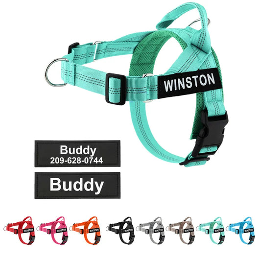 Personalized Dog Harness Reflective Adjustable Dog Harness Vest For small Medium large Dog Harness Vest Training Walking Running
