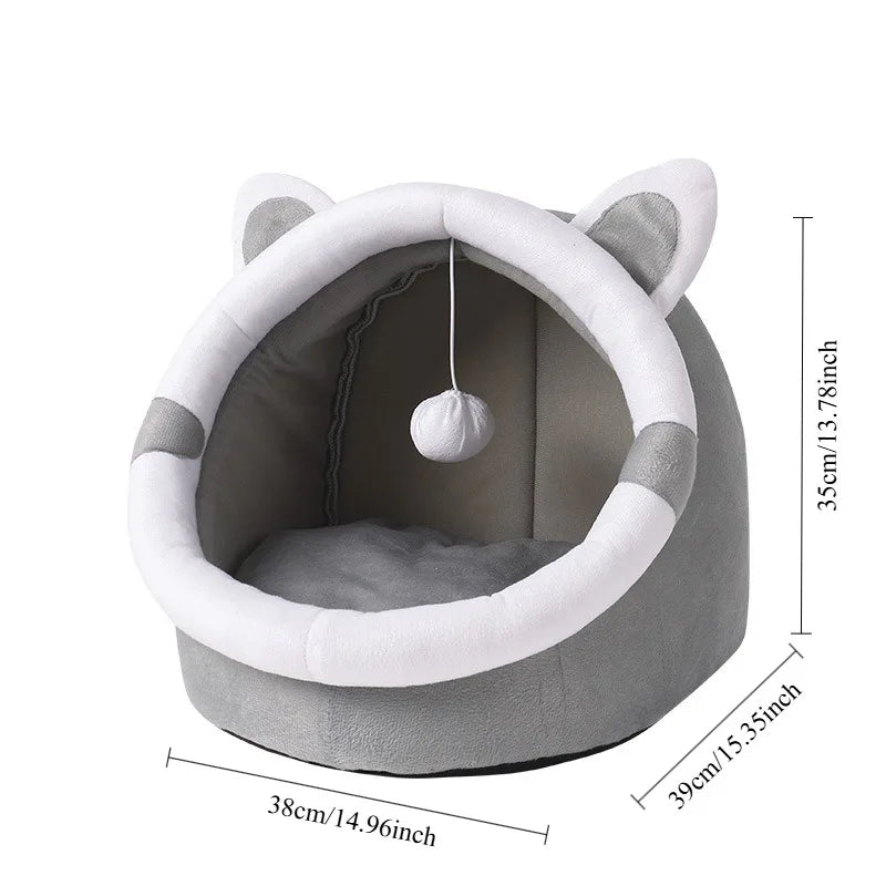 New Model Cat Bed Pet House Semi-Enclosed Dog House Cat House for Winter Warmth Suitable for Small-Sized Dogs in All Seasons