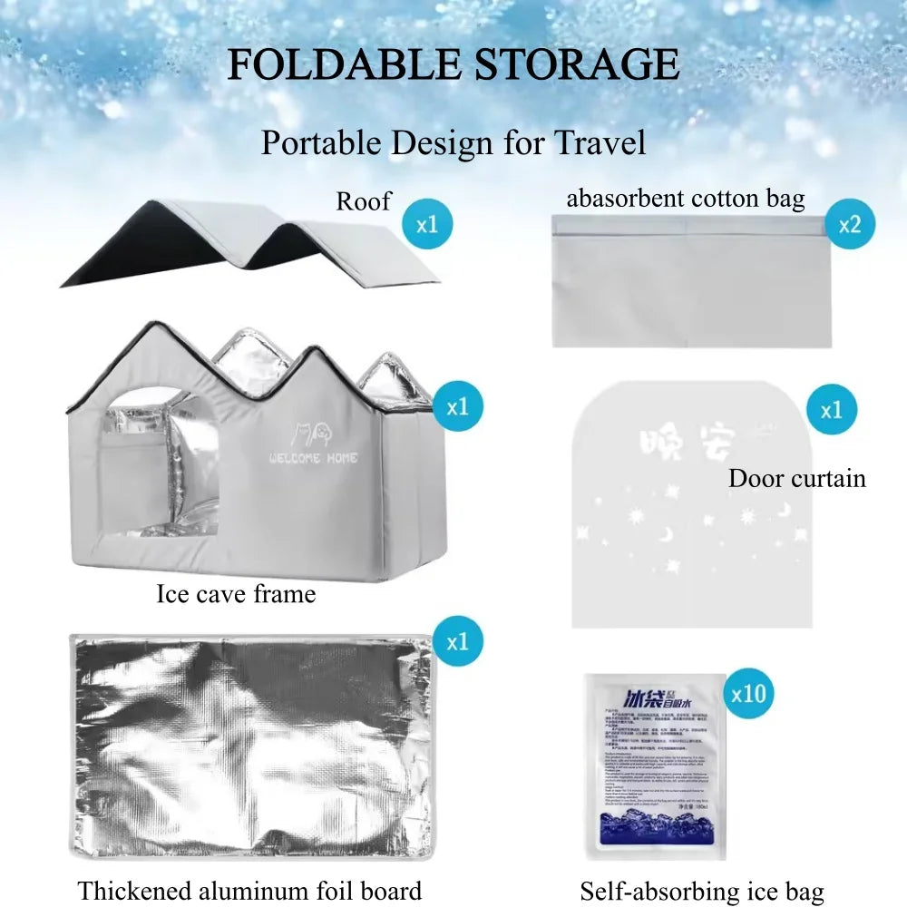 Pet Cooling Ice House Air Conditioning Bed Summer Cooling Tool Cat Dog Nest Four Season for Small Middle Pet Ice House