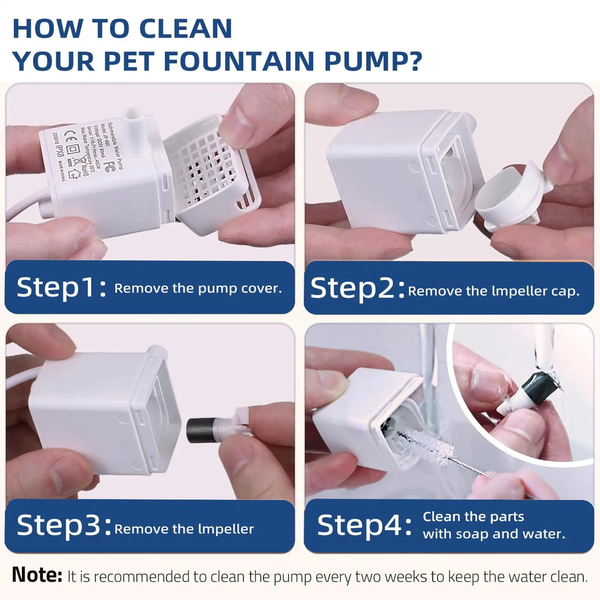 Pet Cat Water Fountain Pump Replacement Quiet Feeding Durable Safe Supplies for Drinking Dispenser Indoor Home Apartment