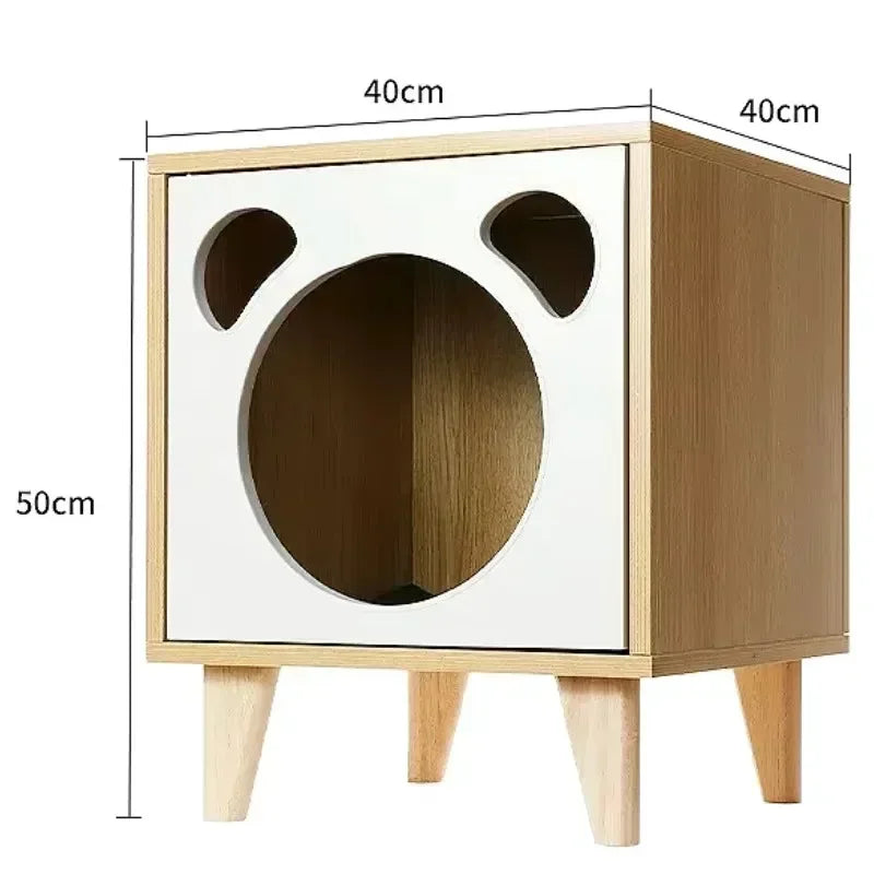 Winter Cat Nest Living Room Solid Wood Cat House People and Pets Share Furniture Room Storage Cabinet Pet Cat House