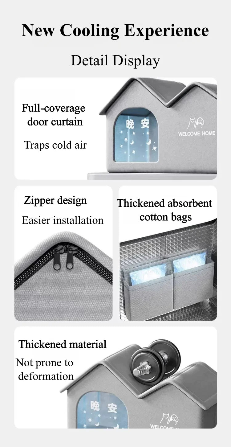 Pet Cooling Ice House Air Conditioning Bed Summer Cooling Tool Cat Dog Nest Four Season for Small Middle Pet Ice House