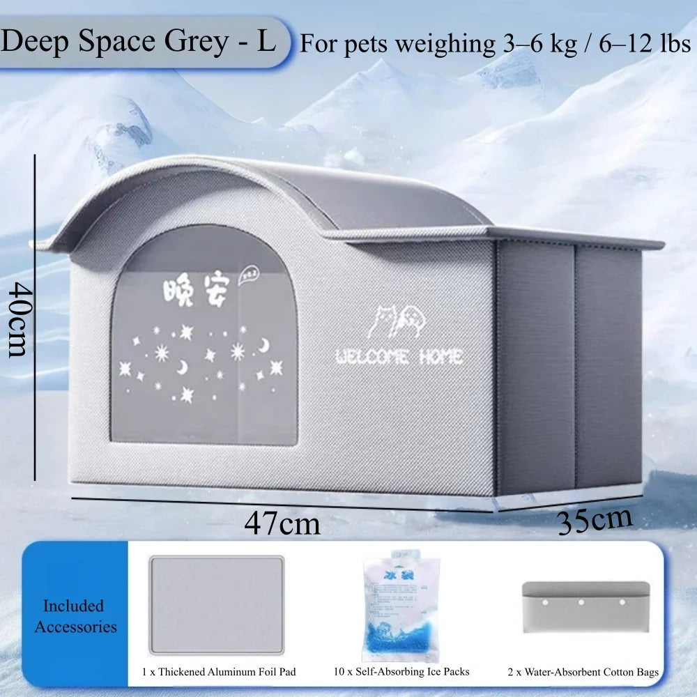 Pet Cooling Ice House Air Conditioning Bed Summer Cooling Tool Cat Dog Nest Four Season for Small Middle Pet Ice House