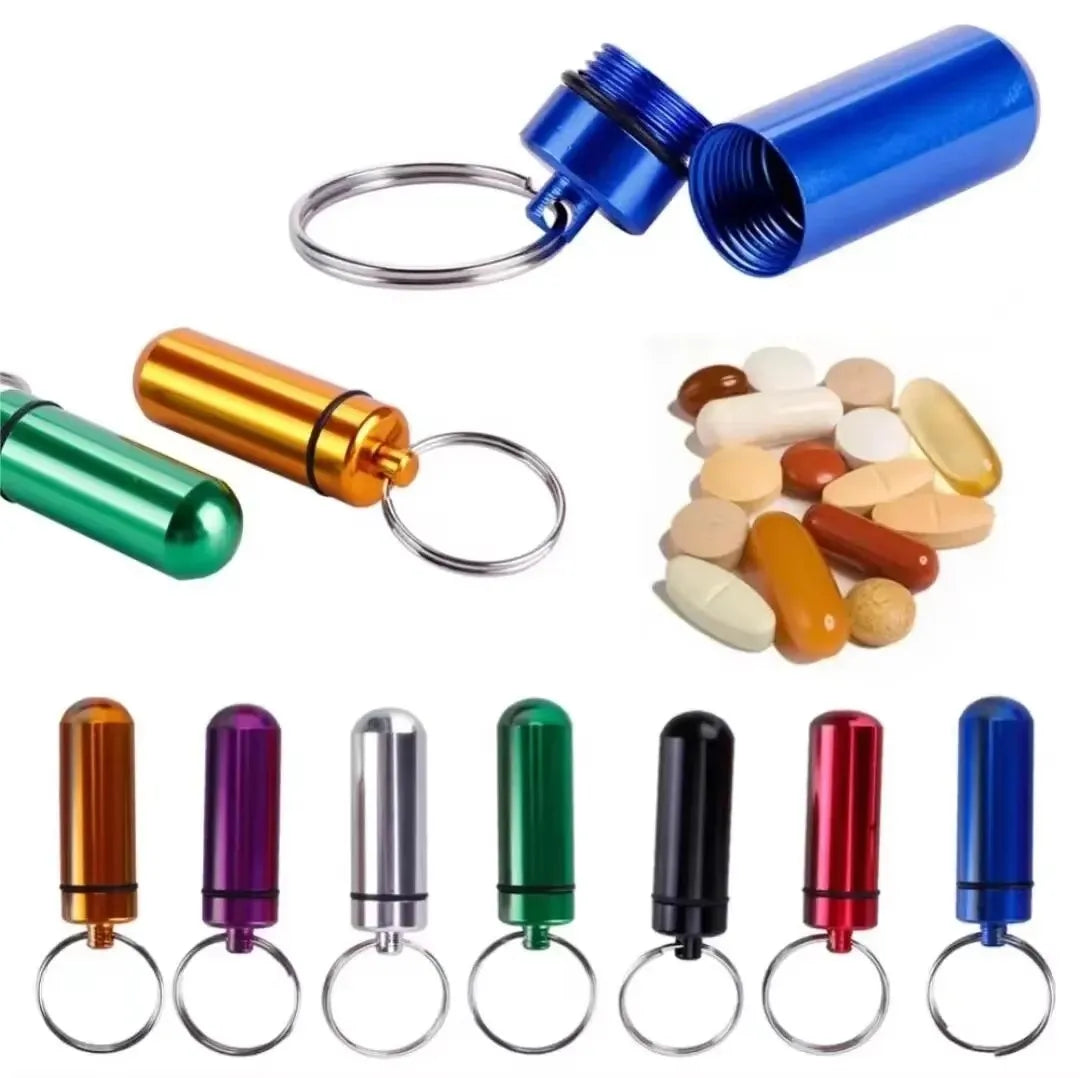 100PCS 50PCS 20PCS Pet Supplies Custom Travel Pill Box Cat Dog Collar Accessories Keychain Small Gift Pet Laser Name Text Logo