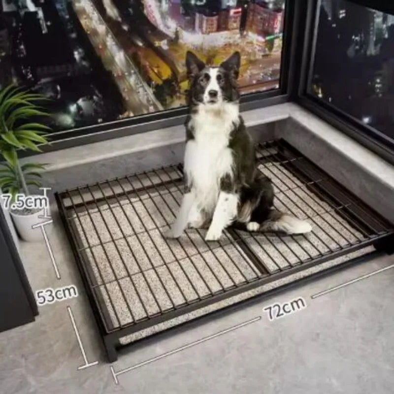 Dog Toilet Indoor Dogs Litter Box Stainless Steel Sand Basin for Puppy Training Washable Dog Toilet Cleaning Tools Pet Supplies