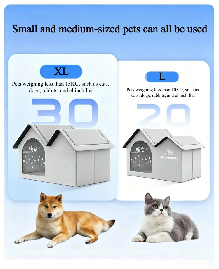 Pet Cooling Ice House Air Conditioning Bed Summer Cooling Tool Cat Dog Nest Four Season for Small Middle Pet Ice House