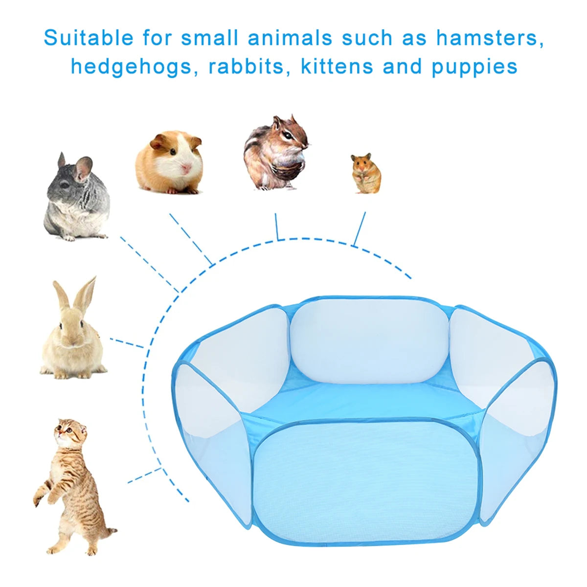 Portable Pet Playpen Cat Dog Cage Tent Playpen Folding Fence For Hamster Hedgehog Small Animals Breathable Puppy Outdoor Pet Hot
