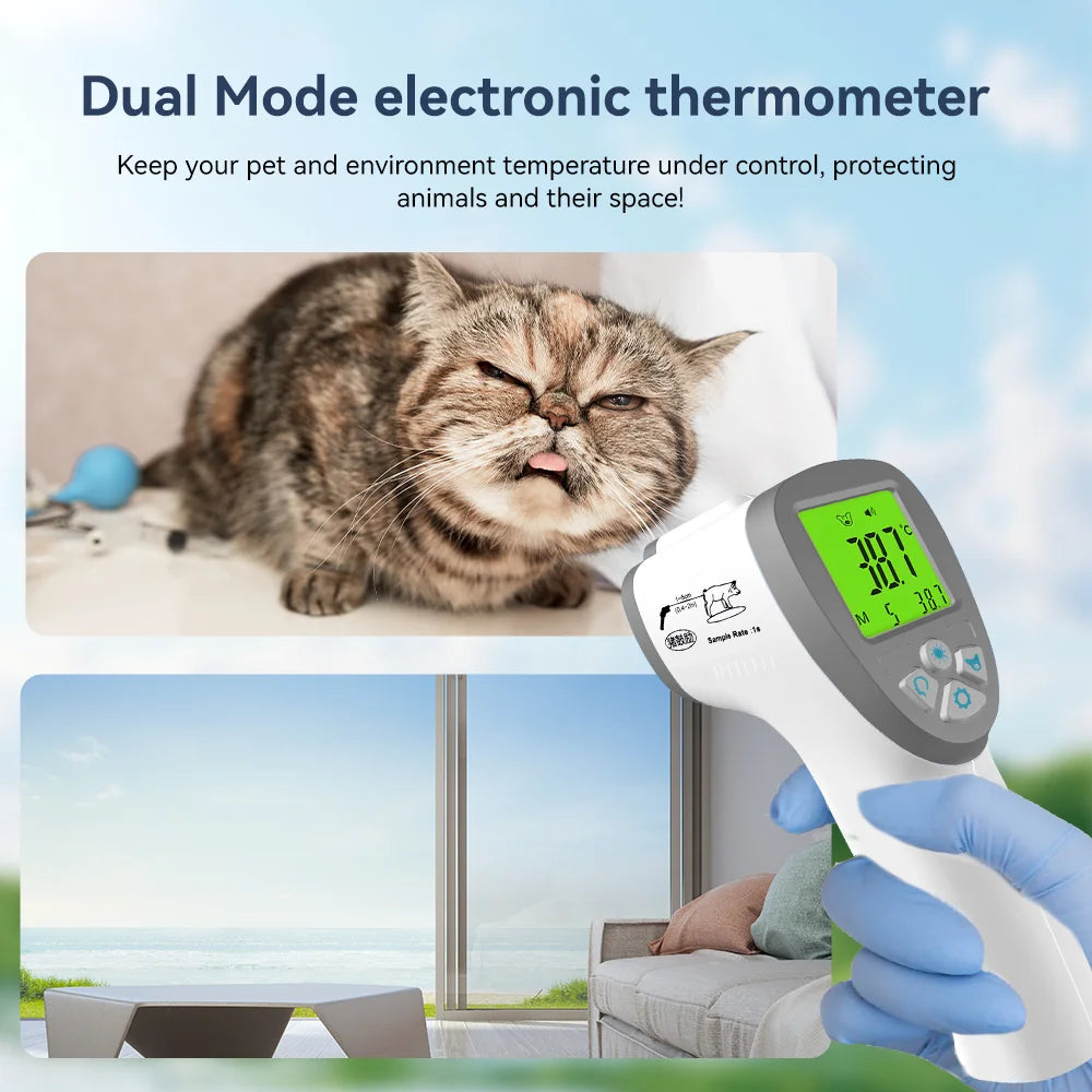 WENMEICE Infrared Pet Dog Cat Veterinary Thermometer Medical Animal Electronic Thermometer Non-contact Home Veterinary Equipment