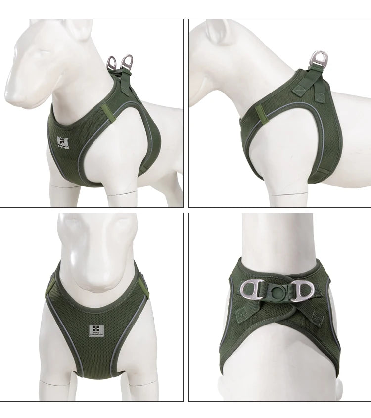 Dog Harness Leash Set for Small Medium Dog Adjustable Reflective Puppy Cat Harness Pet Vest Chihuahua Dachshund Outdoor Walking