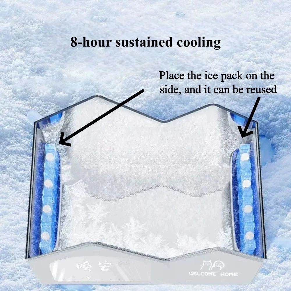 Pet Cooling Ice House Air Conditioning Bed Summer Cooling Tool Cat Dog Nest Four Season for Small Middle Pet Ice House