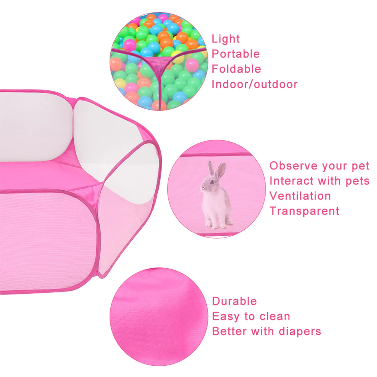 Portable Pet Playpen Cat Dog Cage Tent Playpen Folding Fence For Hamster Hedgehog Small Animals Breathable Puppy Outdoor Pet Hot