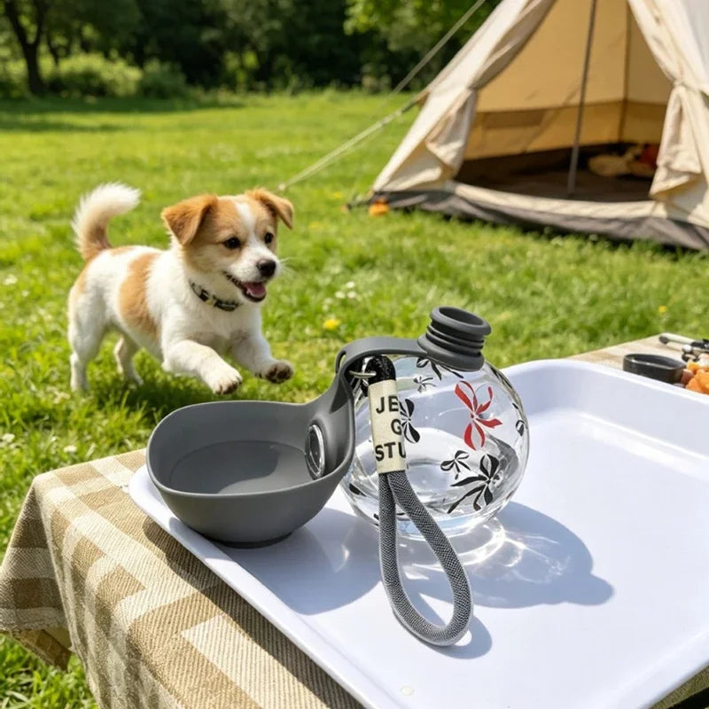 285/545ML Leak-Proof Feeder Dogs Bottle,Portable Dog Drinker 2-in-1 Silicon Lightweight Travel Pet Supplies
