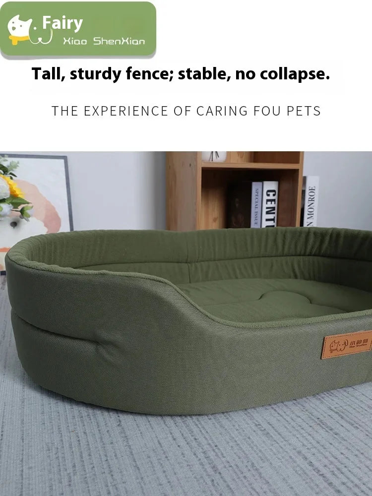IN STOCK Dog Pet Beds Square Dog Bed For Large Size Dog Sofa Beds Bespoke Waterproof Anti-Mite Pet Bed Inner Pad Washable Kennel