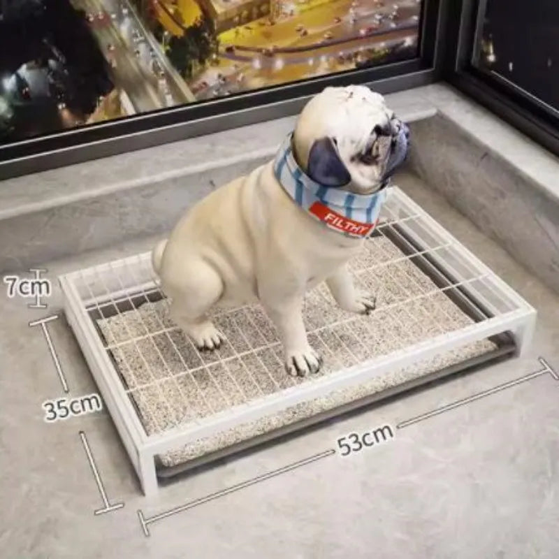 Dog Toilet Indoor Dogs Litter Box Stainless Steel Sand Basin for Puppy Training Washable Dog Toilet Cleaning Tools Pet Supplies