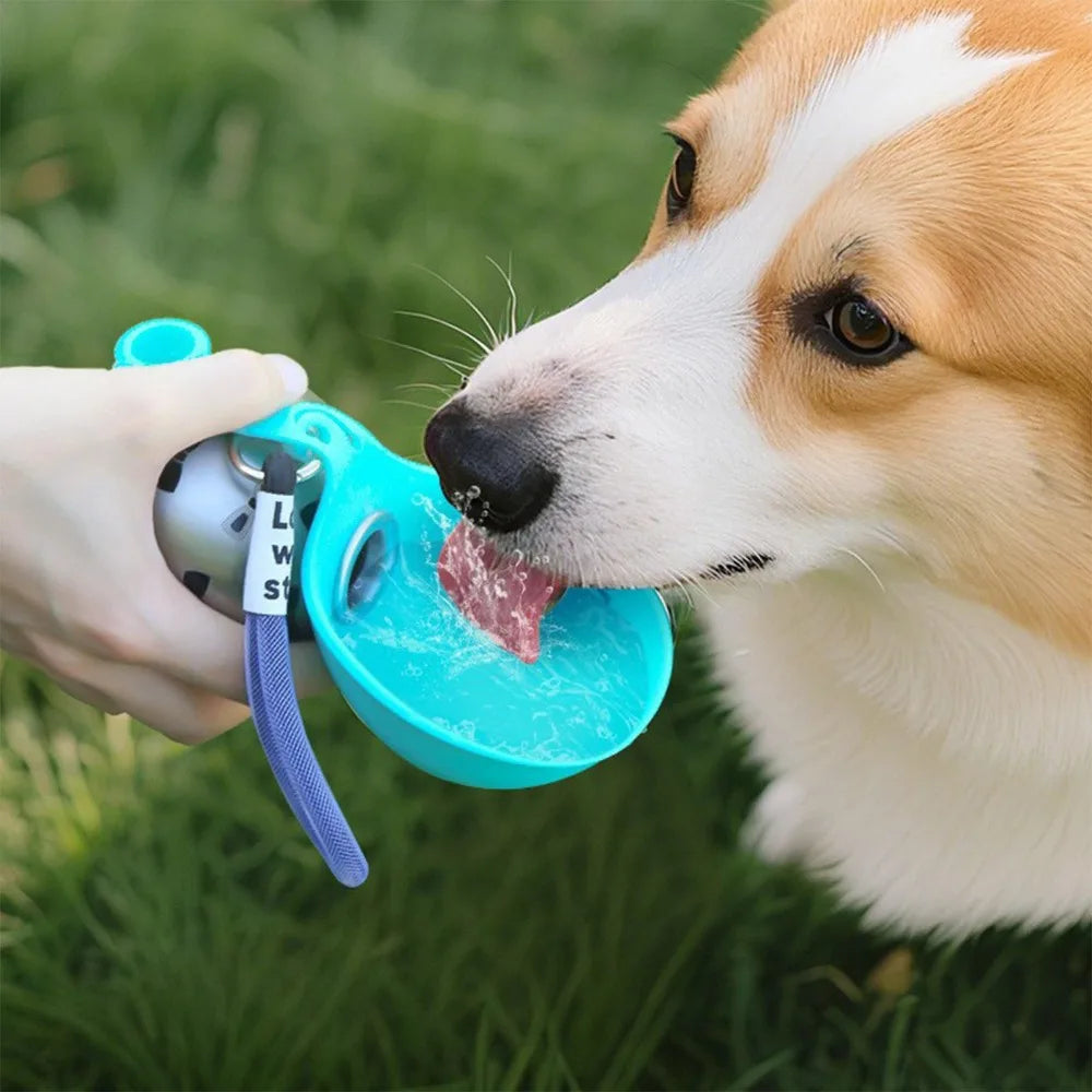 285ml 2-in-1 Portable Dog Drinker,Leak-Proof Feeder Dogs Bottle Compact Stainless Steel Silicon Pet Supplies for Outdoor Travel