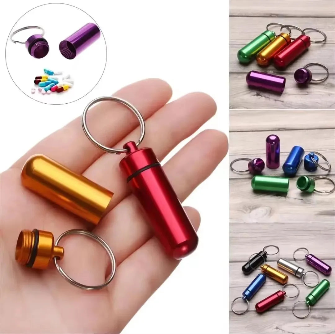 100PCS 50PCS 20PCS Pet Supplies Custom Travel Pill Box Cat Dog Collar Accessories Keychain Small Gift Pet Laser Name Text Logo