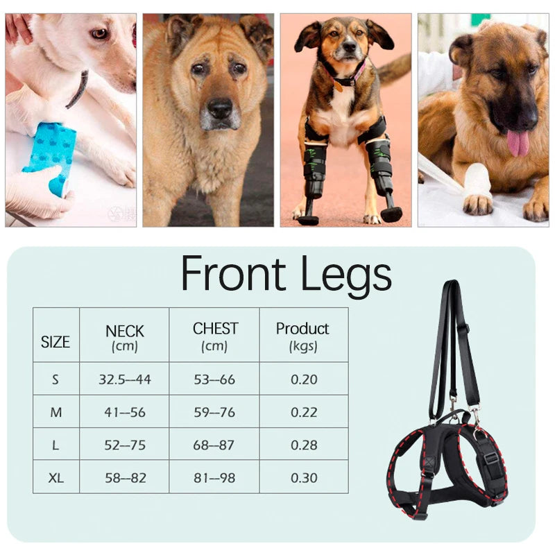 Auxiliary Belt For Disabled Dog Harness Vest Front Rear Legs Rehabilitation Traning Tool Aged Cat Assist In Walking Pet Supplies