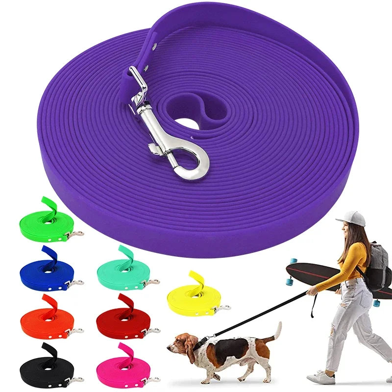 Waterproof Dog Leash Long Pvc Pet Leashes Easy To Clean Rope for Small Medium Large Big Dogs Walking Traning Lead Pet Supplies