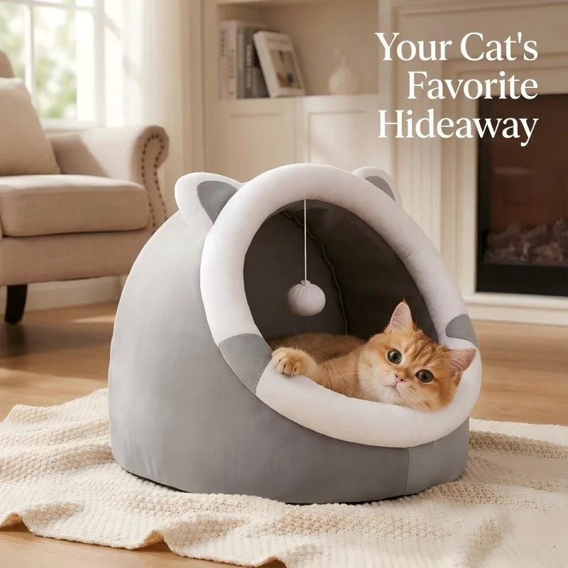 New Model Cat Bed Pet House Semi-Enclosed Dog House Cat House for Winter Warmth Suitable for Small-Sized Dogs in All Seasons