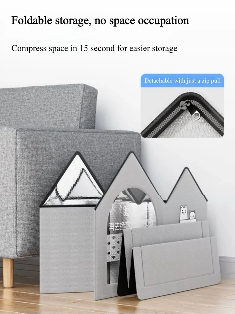 Pet Cooling Ice House Air Conditioning Bed Summer Cooling Tool Cat Dog Nest Four Season for Small Middle Pet Ice House