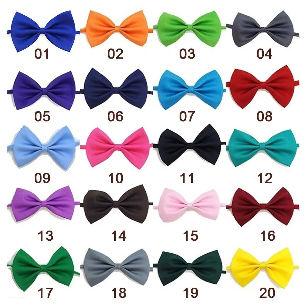 50pcs Cute Dog Fashion Bow Tie Dog Bowtie Bulk Pet Supplies Bow Tie Collars for Small Dogs Adjustable Puppy Pet Cat Accessories