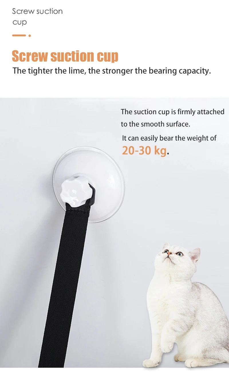 Hanging Double-layer Velvet Cat Suspension Bed Winter Warm Nest Window Suction Cup Suspension Pet Supplies 20kg Cat Accessories